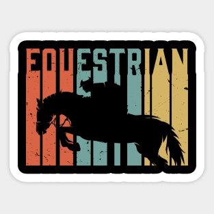 Retro Equestrian /  Equestrian lover gift idea / Equestrian present / horse riding lover Sticker